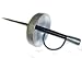 Fencing Epee Guard Musketeer Halloween Sword Rapier Theater Prop with Plastic Tip