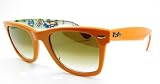 Sunglass Express提供 Apparel & Shoes Online Shop Ranking 13. Ray Ban RB 2140 Col. 1029/51 Wayfarer Rare Prints Series TOP Orange on Tex.metro W/Crystal Brown Grad. 50-22