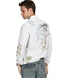Marc Ecko - Marc Ecko Cut & Sew Crest Case Scenario Printed Pinstripe Woven Shirt