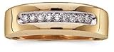 1/8 ctw. Men's Diamond Channel Set Gold Band