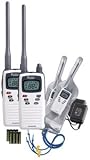 Cobra MR HH 200-2 VP Hand Held Marine VHF Radio with NOAA and NiCad Rechargeable Batteries, Pair