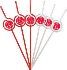 MLB Officially Licensed 6-pack Team Logo Sip Straws