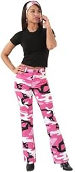 Womens Stretch Flare Pants by Rothco in Pink Camo - Size 11/12