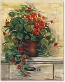 Nasturtiums, Art Poster by Carol Rowan