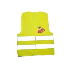 Sicherheitsweste Cars 6 - 10 Jahre Kindersicherheitsweste Kinder Kind Warnweste Lightning Mc Queen McQueen Car Francesco Bernoulli Formel 1 Auto Junge Disney Fahrrad gelb Refektor reflektierend Weste Sicherheitswarnweste