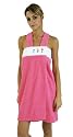 Margaritaville Embroidered Shower Wrap, 100% Cotton Terry Loop Cloth, Fuchsia, One Size