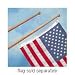 Sporting Goods : AFI 60756 SeaTeak Traditional Style Flag Pole with Ball Cap (48' Long, 1-1/4' Base)