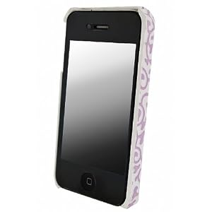 Case-Mate Ivy Hard Case with Fabric for iPhone 4 (White/Pink)