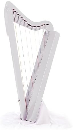 26-String 33" LAP Harp HARPSICLE Rees Harps WHITE Made in USA, Book