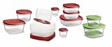Rubbermaid 7J97 Easy Find Lid 20-Piece Food Storage Containers Plus Rubbermaid Produce Saver 4-Piece Food Storage Set