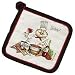 POTHOLDER CHEF SALUTE RED CHEC