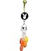 Gold Titanium Playboy Logo Sunset Bead Dangle Belly Ring