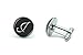 Mens' Personalized Initial Set of Cufflinks and Tie Clip Silver Suit Letter Cuff Link with Giftbox Black J