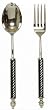 Decorative Salad Servers with Carved Horn Handles