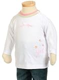 Bebini Dual Color Trimmed Knit 'Girl' Tee w/ Embroidery