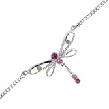 Vivacious Pink DRAGONFLY Jeweled BACK Belly Chain