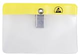 Menda 35011 ESD Safe Horizontal Clip-On Badge Holder, 3-7/8" Width x 2-9/16" Height (Pack of 50)