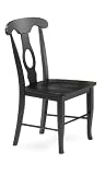 International Concepts C32-1202 BLACK EMPIRE CHAIR - WITH SOLID WOOD SEAT 2 Pack