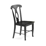 International Concepts C32-1202 BLACK EMPIRE CHAIR - WITH SOLID WOOD SEAT 2 Pack by International Concepts