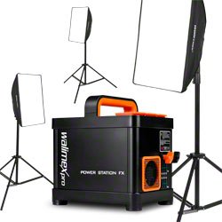 Walimex Mobile Daylight Dauerlicht Studio Set (Softbox, Lampenstativ, Power Station) Preisvergleich