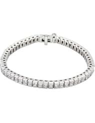 CleverEves 18K White Gold 9Cttw Si1,Gh 7 1 4" Diamond Tennis Bracelet