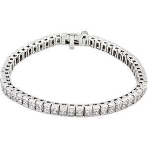 Genuine IceCarats Designer Jewelry Gift 18K Yellow Gold Diamond Tennis Bracelet. 9 Ct Tw 7 1/4 Inch Diamond Tennis Bracelet Diamond Tennis Bracelet In 18K Yellow Gold