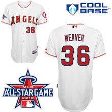 Los Angeles Angels of Anaheim Authentic Jered Weaver Home Cool Base Jersey w/50th Anniversary Patch
