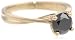 10k Yellow Gold Black Diamond Solitaire Ring (1 cttw)