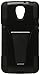 Eagle Cell Hybrid Protective Skin Case Cover with Stand for LG Volt LS740 - Retail Packaging - Black/Black