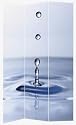 Simple Subtle Beautiful Large Zen Art Print Photo Screen - 6 ft. Water Drop Photograph Printed Canvas Room Divider