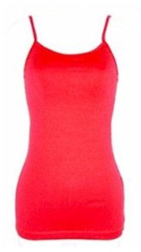 Cotton/Spandex Camisole Cami with Built in Shelf Bra and Adjustable spaghetti straps in 16 colors (Click for 20 colors) 90% Cotton / 10% Spandex. Please see note below!
