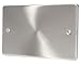 SATIN CHROME 2 GANG BLANK PLATE C402BCW