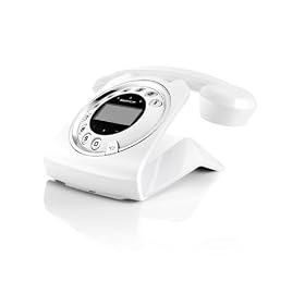 Sagemcom Sixty Digital Cordless Retro Style Telephone with Answering Machine - White