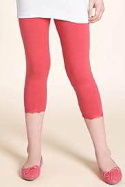 Cotton Rich Cropped Lace Leggings