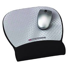 3M Precise(TM) Mousing Surface With Gel Wrist Rest  Silver