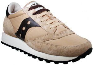 Saucony Mens Jazz Original Beige/Brown Running shoe