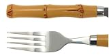Cambridge Silversmiths Bamboo 16-Piece Flatware Set with Wicker Tray, Service for 4
