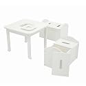 First Choice by Bassettbaby Table with 2 Benches- White