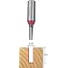 Freud 12-100 1/4-Inch Diameter by 3/4-Inch Double Flute Straight Router Bit with 1/2-Inch Shank