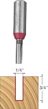 Freud 12-100 1/4-Inch Diameter by 3/4-Inch Double Flute Straight Router Bit with 1/2-Inch Shank