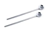 2 Long Spoons / Stirrer Set - Fine Stainless Steel Flatware for Your Home