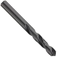 Chicago Latrobe 239 High-Speed Steel Reduced Shank Drill Bit, Black Oxide Finish, Round Shank, 118 Degree Conventional Point