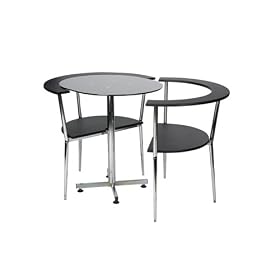 Ethos Space Saver Love Table with 2 Chairs, Black