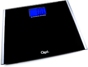 Ozeri Precision Pro II Digital Bathroom Scale, 440 lbs Tempered Glass Platform with Step-on Activation