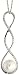 14k White Gold 18" Chain & 1 7/16" (36mm) tall Pendant, w/ 0.18 Carat Round Brilliant Diamonds & 7.0mm Pearl