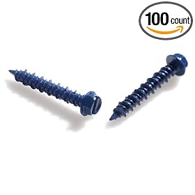 Click here to buy TapKing Concrete Screw Hex Head 3 16 Diameter x 2 1 4 Length (Pack of 100).