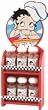 Betty Boop Diner Spice Rack w/ 6 Jars