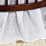 Round Crib Eyelet Dust Ruffles - color pink