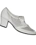 Aris Allen Womens 1930s White Peep-Toe Mesh Oxford Swing Dance Shoe with Suede Leather Sole Size 11 US