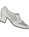 Aris Allen Womens 1930s White Peep-Toe Mesh Oxford Swing Dance Shoe with Suede Leather Sole